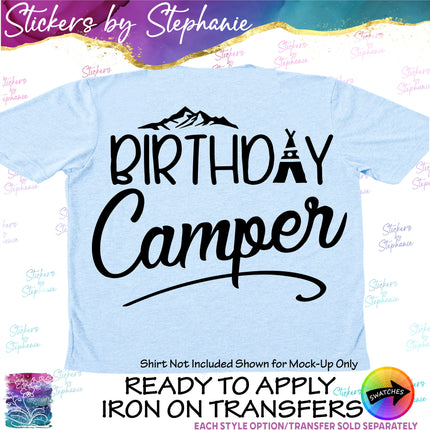 (s03-490) Birthday Camper Iron-On Transfer