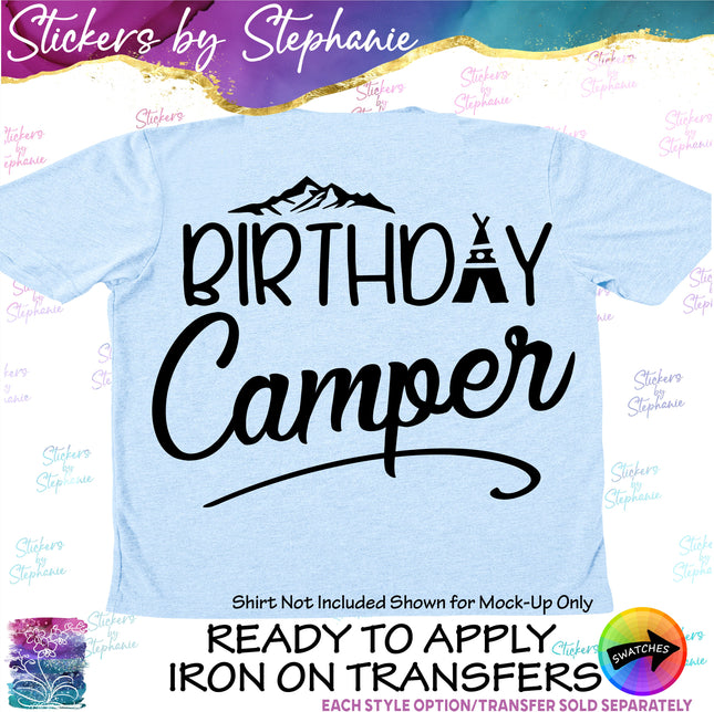 (s03-490) Birthday Camper Iron-On Transfer