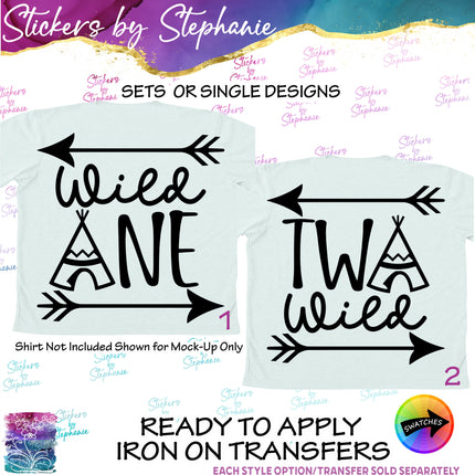 (s03-491) Wild One Two Iron-On Transfer or Sticker