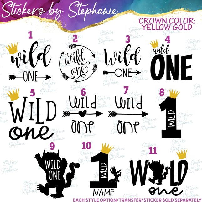 (s03-497) Wild One Iron-On Transfer