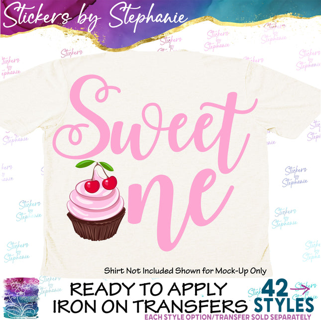 (s04-204) Sweet One Cupcake Iron-On Transfer