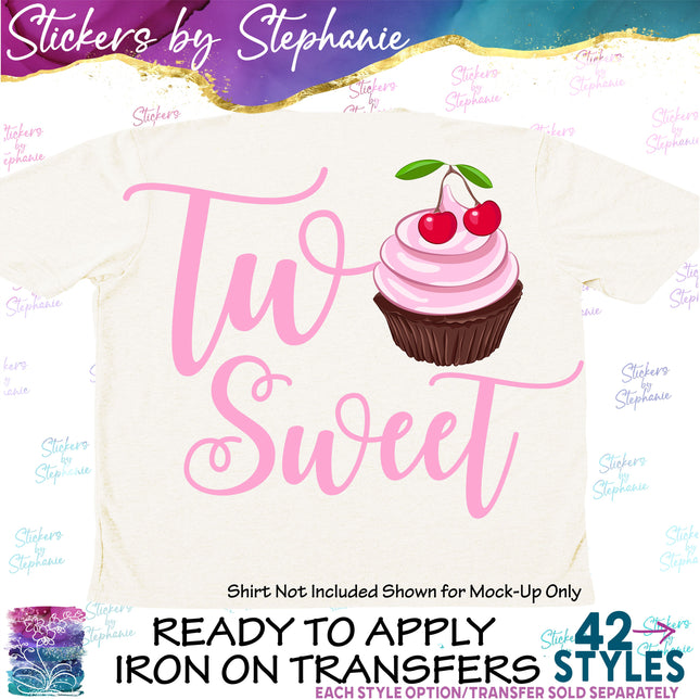 (s04-205) Two Sweet Cupcake Iron-On Transfer