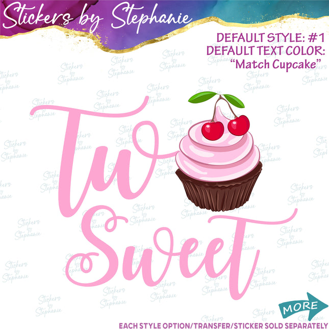 (s04-205) Two Sweet Cupcake Iron-On Transfer