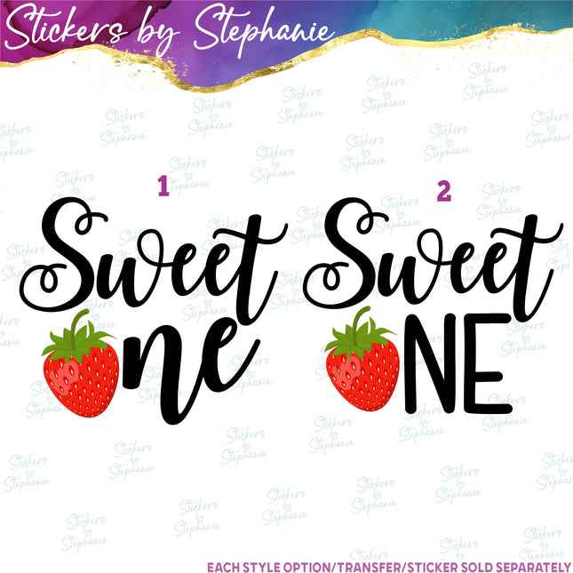 (s04-207) Sweet One Strawberry Iron-On Transfer
