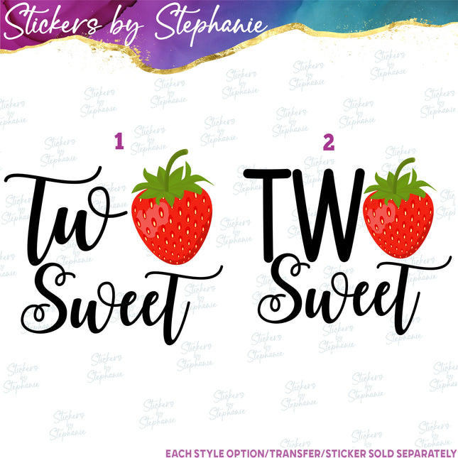 (s04-208) Two Sweet Strawberry Iron-On Transfer