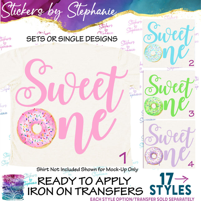 (s04-171) Sweet One Donut Iron-On Transfer