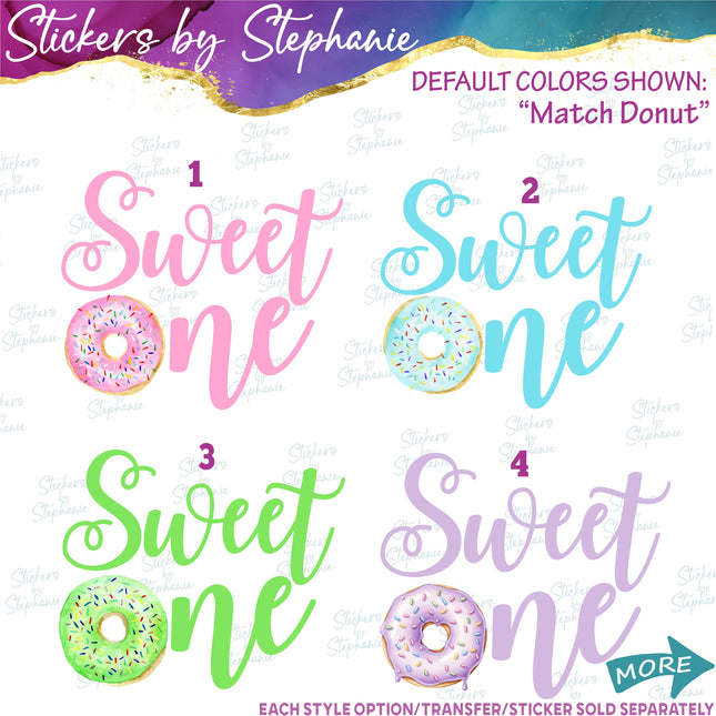 (s04-171) Sweet One Donut Iron-On Transfer