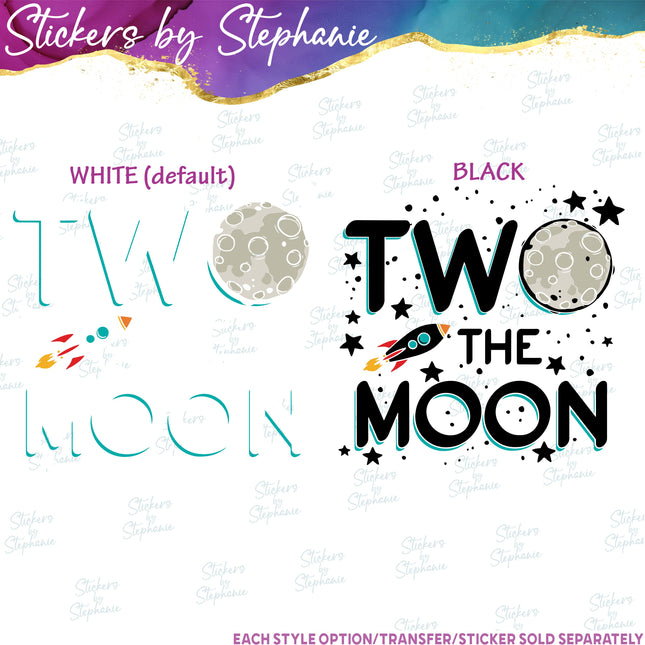 (s04-219) Two the Moon Iron-On Transfer