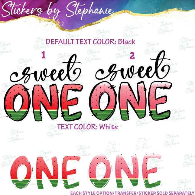 (s04-226) Sweet One Watermelon Iron-On Transfer