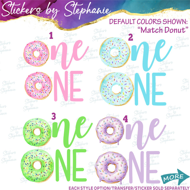 (s04-175) One Donut Iron-On Transfer