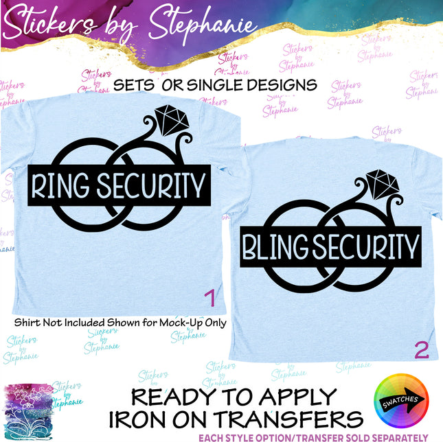 (s03-404) Ring Security Bling Iron-On Transfer