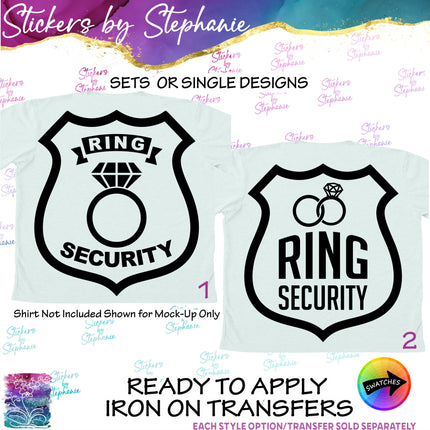 (s03-406) Ring Security Badge Iron-On Transfer or Sticker