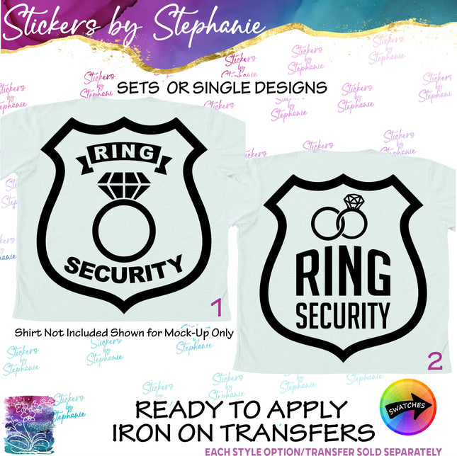 (s03-406) Ring Security Badge Iron-On Transfer or Sticker