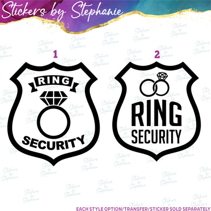 (s03-406) Ring Security Badge Iron-On Transfer or Sticker