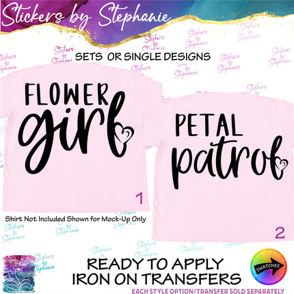 (s03-409) Flower Girl Petal Patrol Iron-On Transfer or Sticker