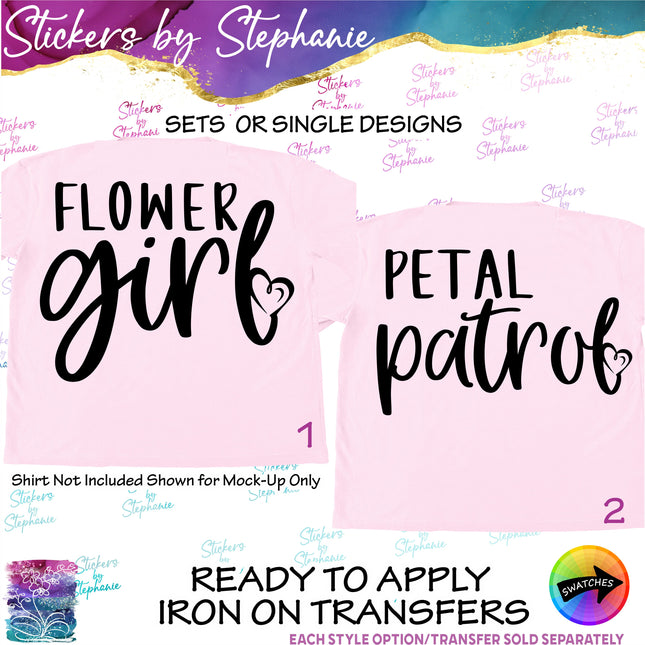 (s03-409) Flower Girl Petal Patrol Iron-On Transfer