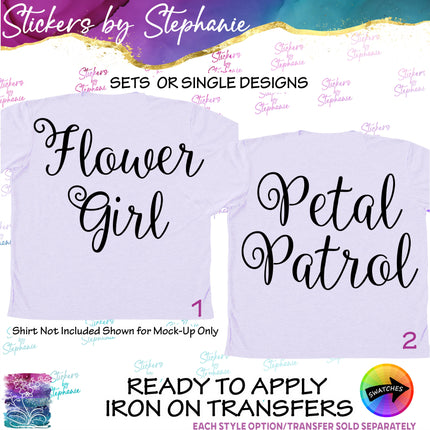 (s03-410) Flower Girl Petal Patrol Iron-On Transfer or Sticker