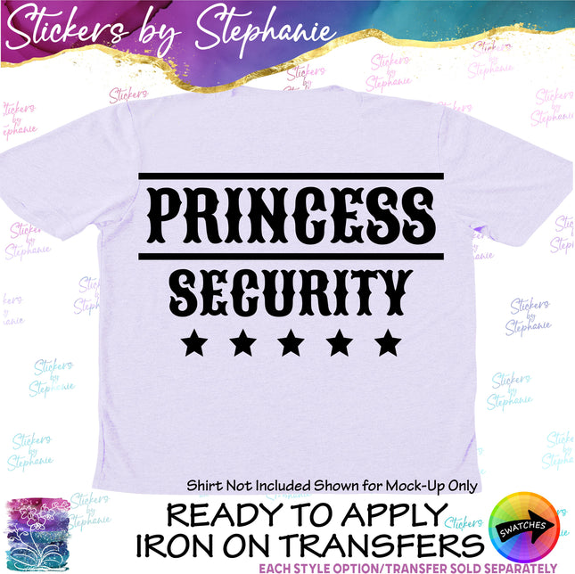 (s03-466) Princess Security Iron-On Transfer