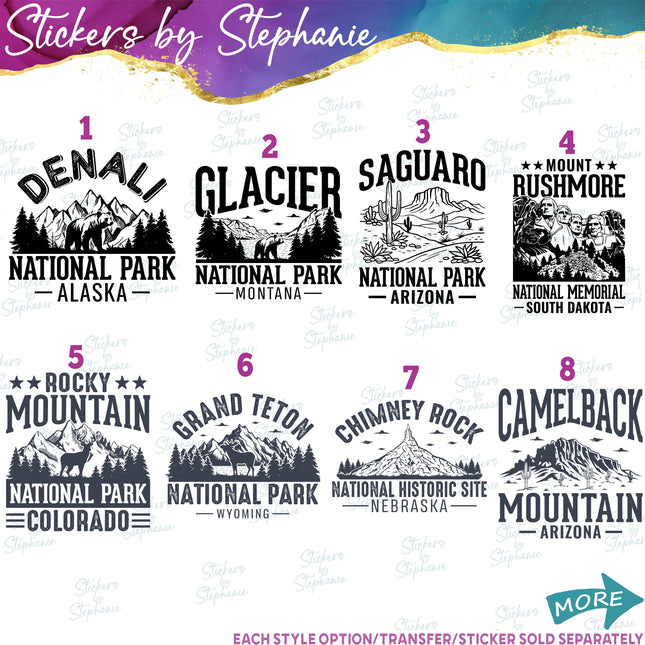 (s03-717) National Parks Family Vacation Travel Iron-On Transfer or Sticker