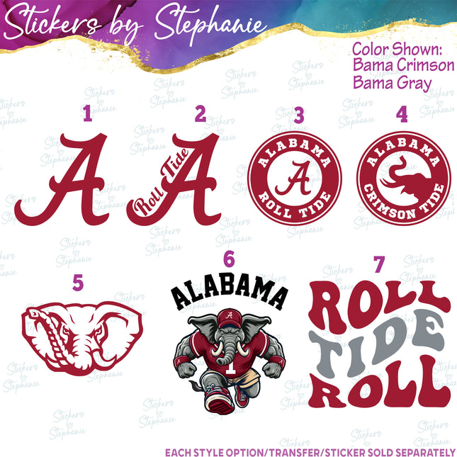 (s03C-055) Alabama Iron-On Transfer or Sticker