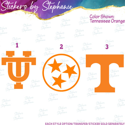 (s03C-057) University of Tennessee Iron-On Transfer or Sticker