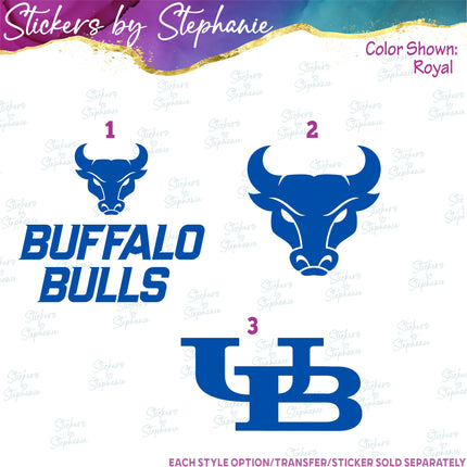 (s03C-068) Buffalo Bulls Iron-On Transfer or Sticker