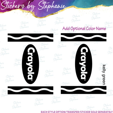 (s03C-077) Crayola Logo Iron-On Transfer or Sticker