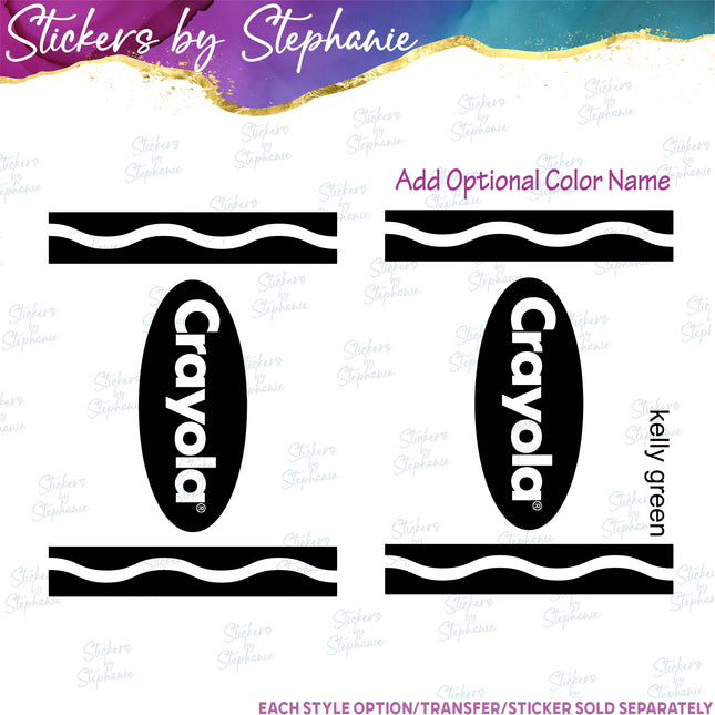 (s03C-077) Crayola Logo Iron-On Transfer or Sticker
