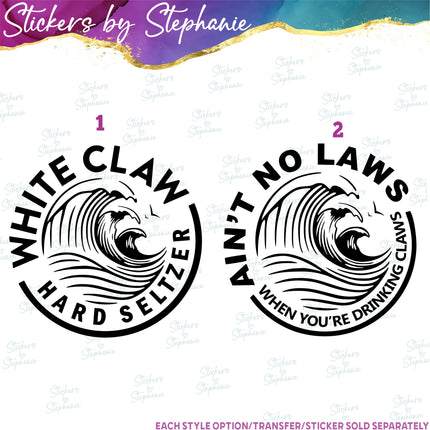 (s03C-078) Whtie Claw Logo Iron-On Transfer or Sticker