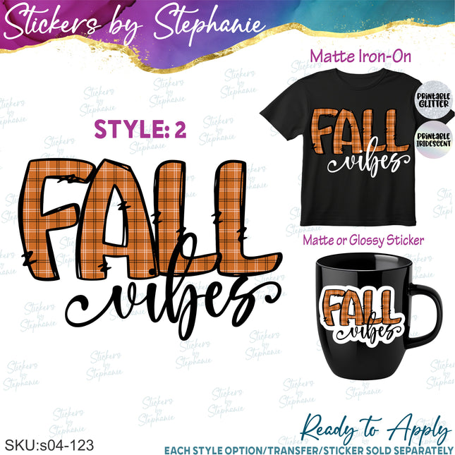 (s04-123) Hello, Fall Vibes Iron-On Transfer