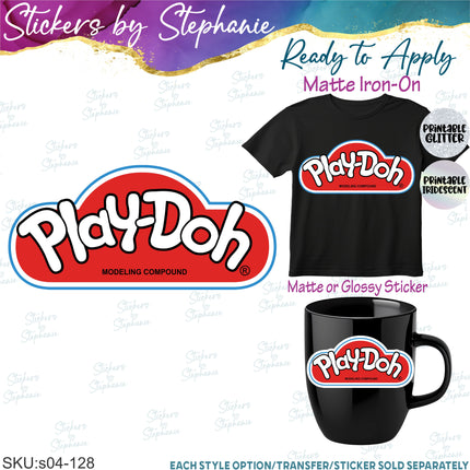 (s04-128) Play-doh Iron-On Transfer or Sticker