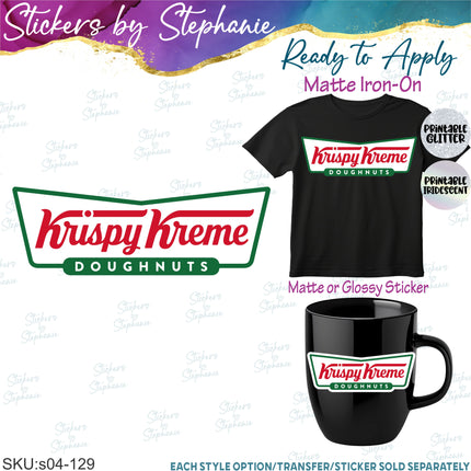 (s04-129) Donut Logo Iron-On Transfer or Sticker