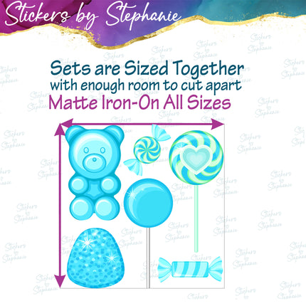 (s04-158) Candy Sweets Set Iron-On Transfer or Sticker