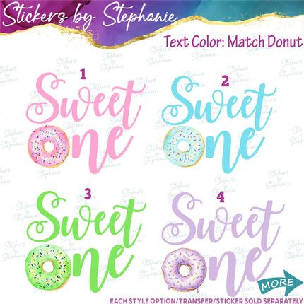 (s04-171) Sweet One Donut Iron-On Transfer
