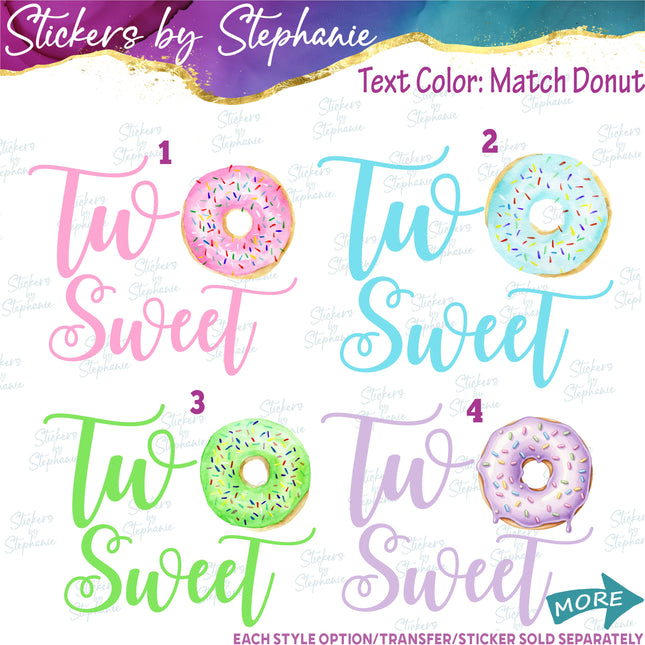 (s04-172) Two Sweet Donut Iron-On Transfer