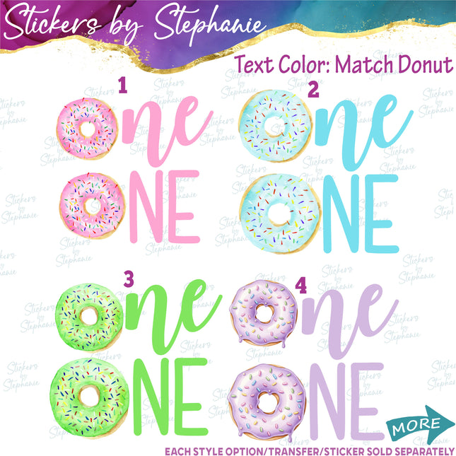 (s04-175) One Donut Iron-On Transfer