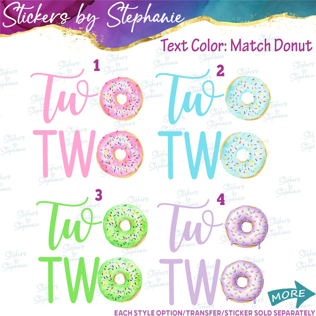 (s04-176) Two Donut Iron-On Transfer