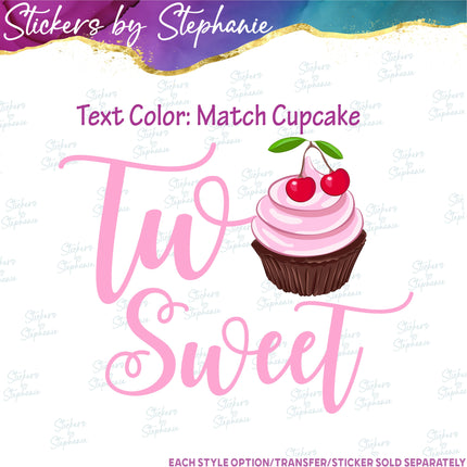 (s04-205) Two Sweet Cupcake Iron-On Transfer