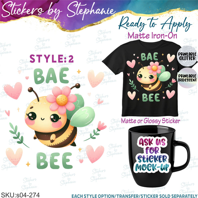 (s04-274) Bae Bee Bumblebee Iron-On Transfer