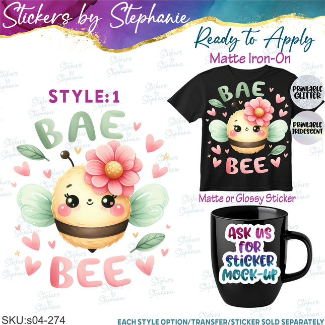 (s04-274) Bae Bee Bumblebee Iron-On Transfer