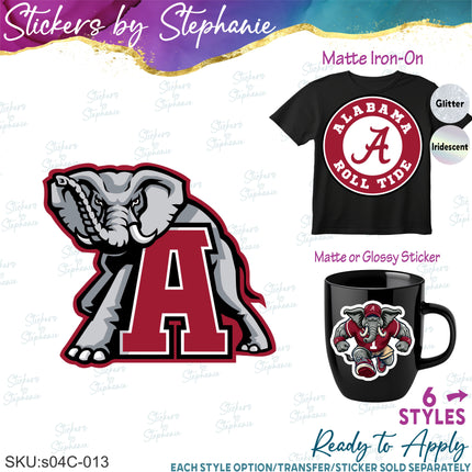 (s04C-013) Alabama Iron-On Transfer or Sticker