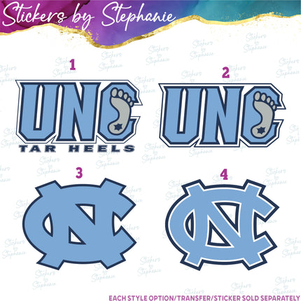 (s04C-020) University of North Carolina Iron-On Transfer or Sticker