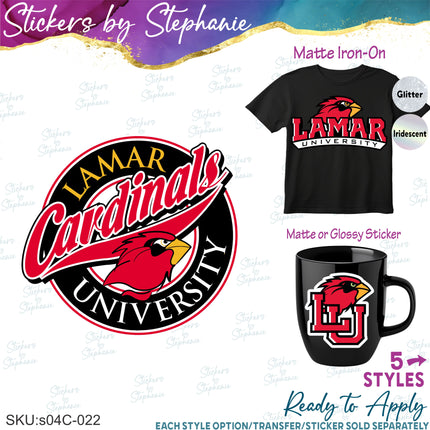 (s04C-022) Lamar University Iron-On Transfer or Sticker