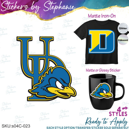 (s04C-023) University of Delaware Iron-On Transfer or Sticker