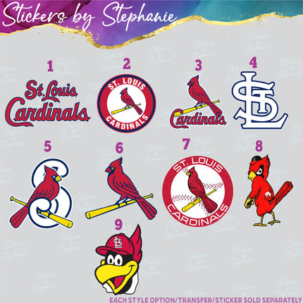 (s04C-028) St Louis Cardinals Iron-On Transfer or Sticker