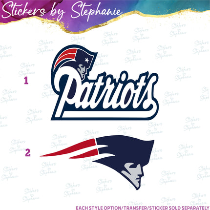 (s04C-030) Patriots Iron-On Transfer or Sticker