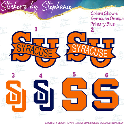 (s04C-031) Syracuse Iron-On Transfer or Sticker