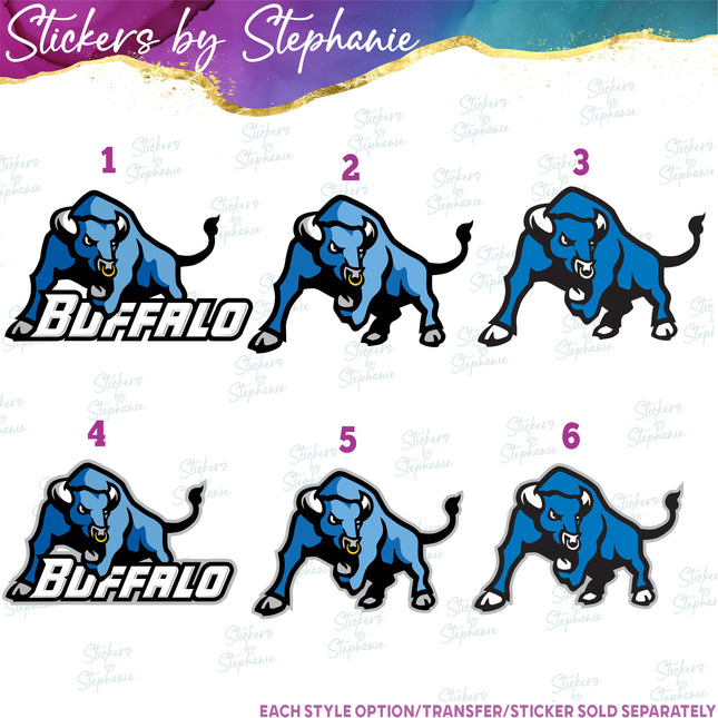 (s04C-034) Buffalo Bulls Iron-On Transfer or Sticker