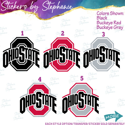 (s03C-037) Ohio State Buckeyes Iron-On Transfer or Sticker