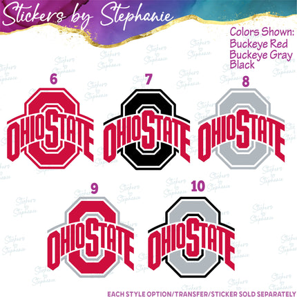 (s03C-037) Ohio State Buckeyes Iron-On Transfer or Sticker